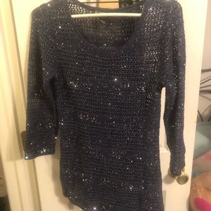Blue sparkly sweater by INC